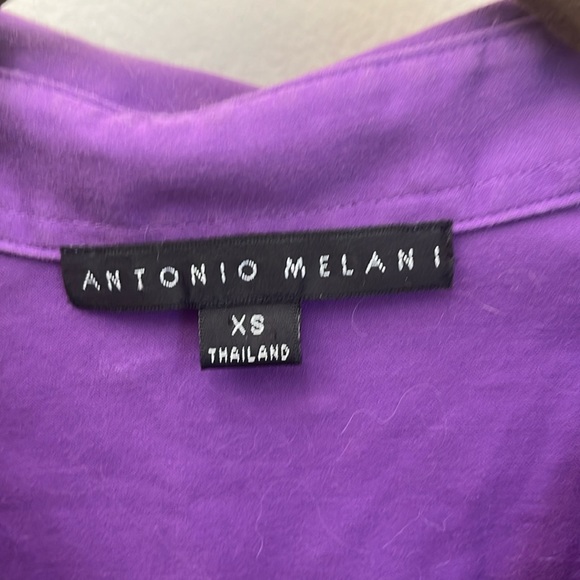 Antonio Melani Purple Button Down Shirt Size XS - Picture 6 of 11